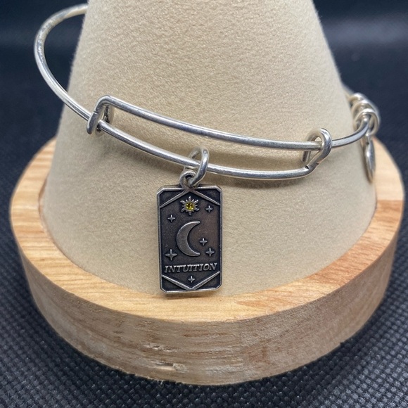 🌙ALEX AND ANI🌙Intuition Moon Oracle Charm Bangle Bracelet/Rafaelian Silver/EUC - Picture 4 of 8